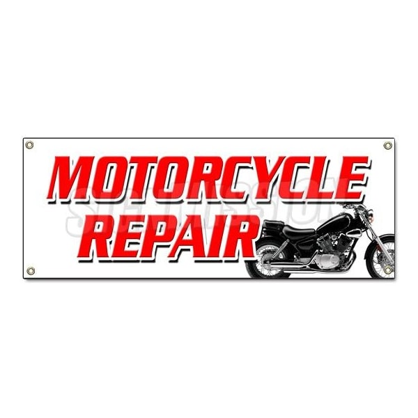 Signmission MOTORCYCLE REPAIR BANNER SIGN tech service cycle repair all brands sale B-Motorcycle Repair - main